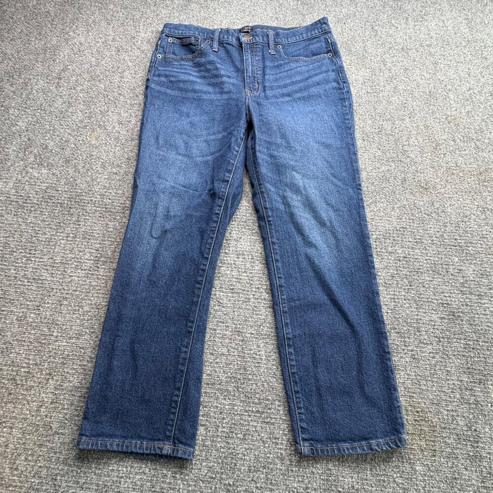J.Crew‎ Jeans Womens 31 Blue 25.5L Whiskers Essential Straight Denim causal